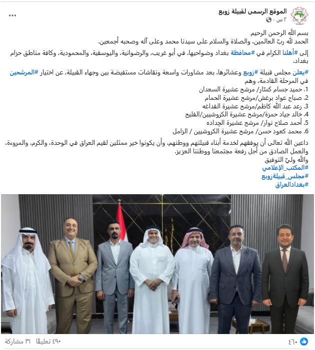 الانتخابات تفجر خلافاً داخل قبيلة زوبع: الكروشيين يعترضون على تحديد مرشح العشيرة