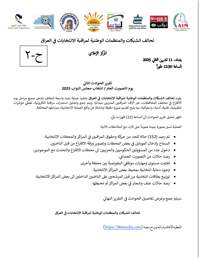 شجار داخل مراكز الاقتراع وتوزيع بطاقات وتصويت جماعي.. رصد تحالف المراقبين