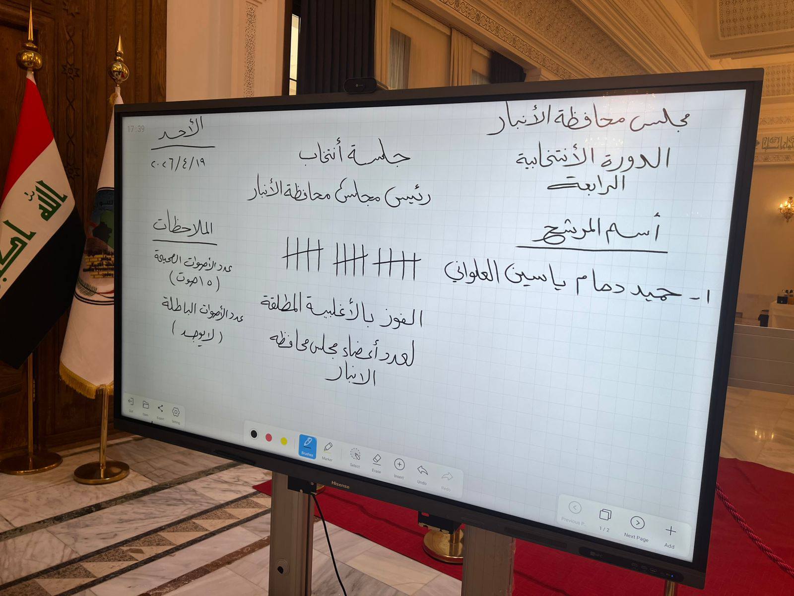 العلواني رئيساً لمجلس الأنبار.. تصويت بالأغلبية المطلقة