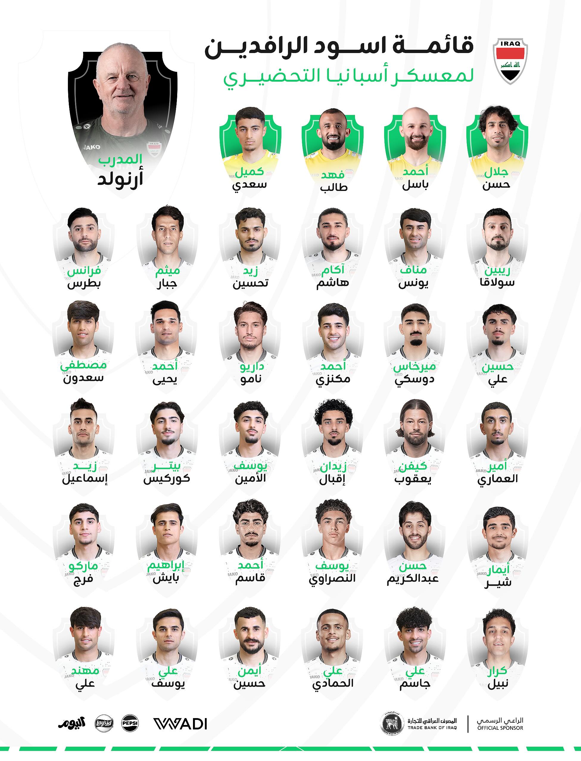 أرنولد يعلن قائمة المنتخب الوطني لمعسكر إسبانيا