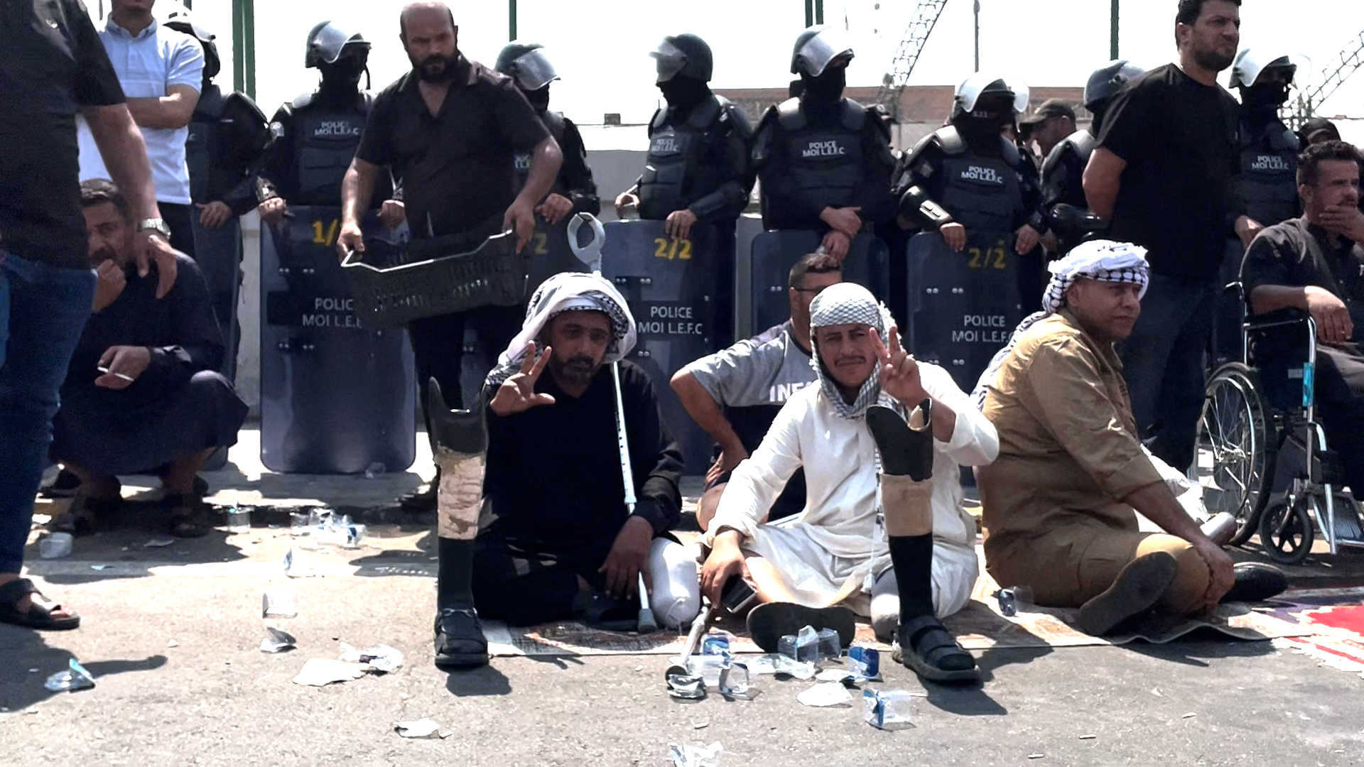 الحشد: اعتصام جرحانا أمام التقاعد للجمع بين راتبين وهذا خارج صلاحياتنا