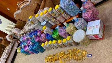 ضبط أكثر من 5 كيلوغرامات ذهب لمعاونة مدير التسجيل العقاري بصلاح الدين