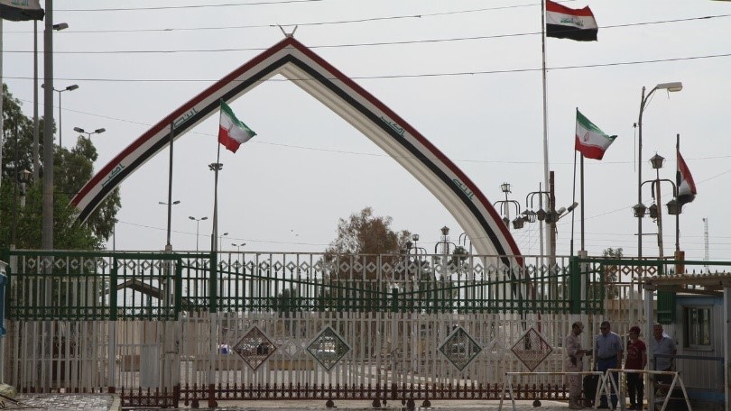 حريق في منفذ حدودي بين العراق وإيران