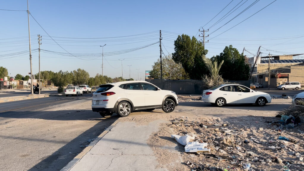 فيديو: تصادمت العجلات في مظاهرة النجف.. الحي العسكري يريد استدارة