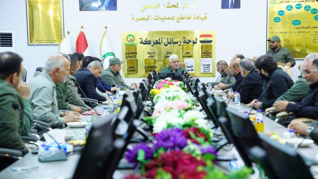 الفياض يجتمع بقادة الحشد في البصرة ويوجه برفع قدرات المقاتلين