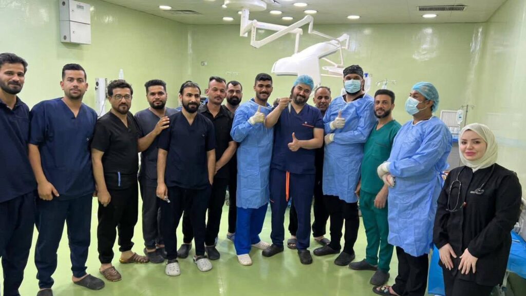 الديوانية.. إنقاذ شاب بعد طعنة بسكين "أم الياي" في الرأس (صور)