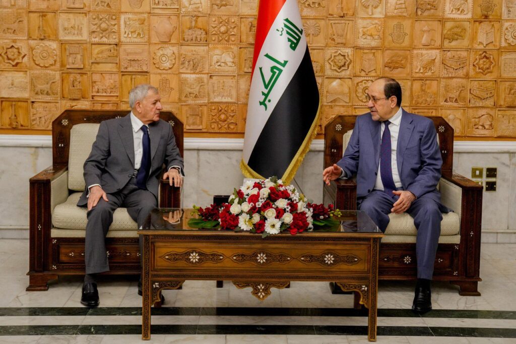 رئيس الجمهورية والمالكي يؤكدان على اتخاذ إجراءات تمنع انطلاق العدوان من أرض العراق