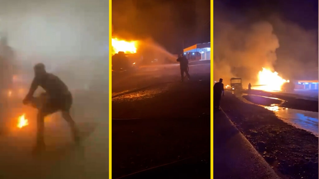 3 حرائق في نينوى.. إصابات بين رجال الدفاع المدني واحتراق عجلة إطفاء (فيديو)
