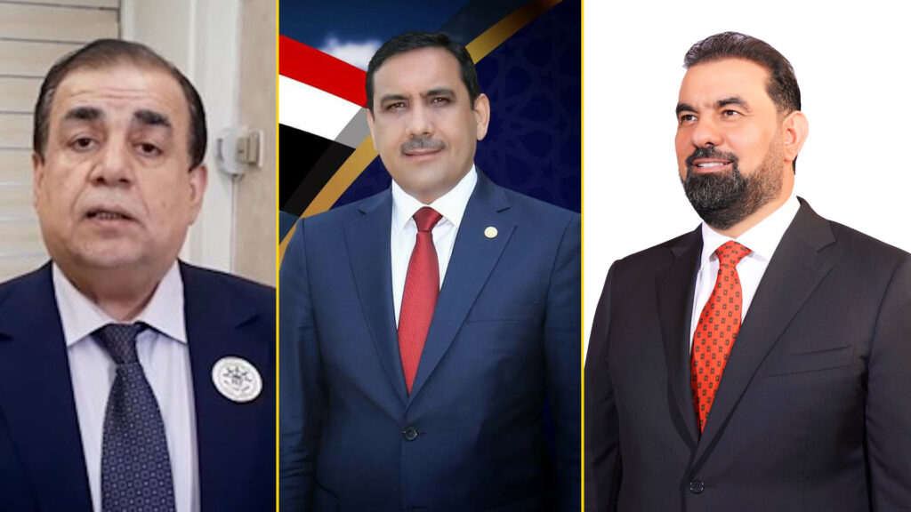 مرشحو رئاسة البرلمان هيبت الحلبوسي وسالم العيساوي وعامر عبد الجبار