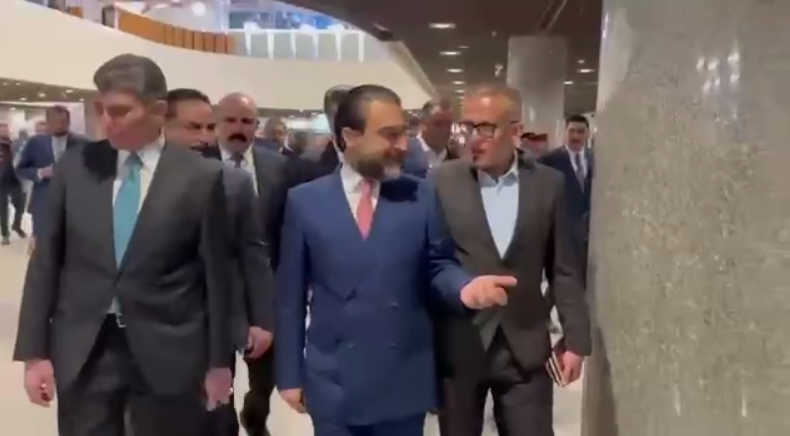 فيديو: الحلبوسي داخل مجلس النواب وهيبت أيضاً