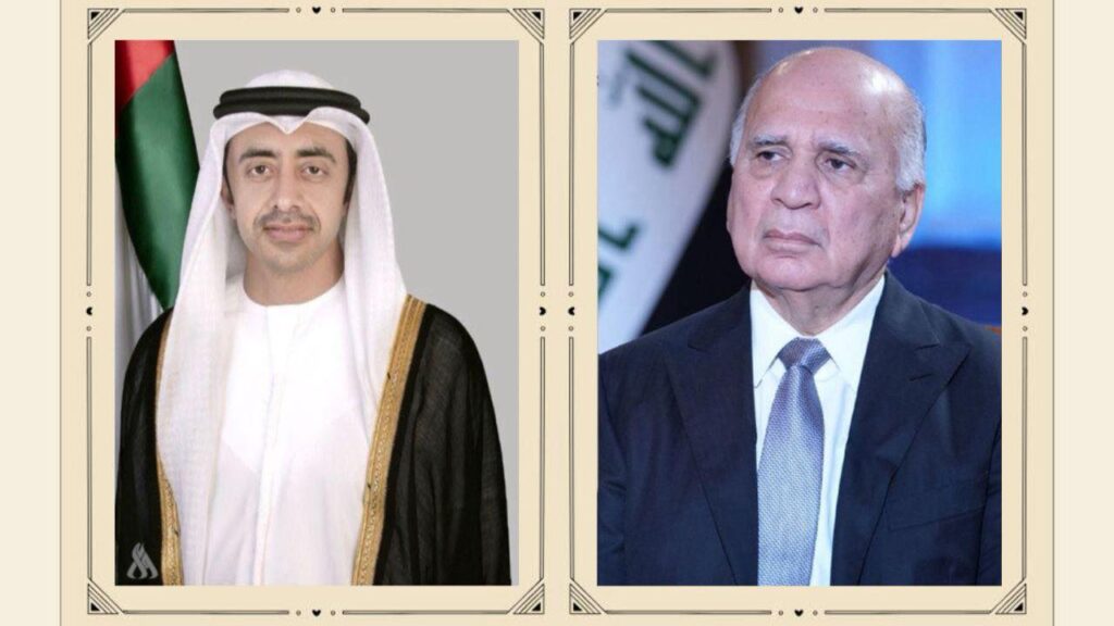 مكالمة بين فؤاد حسين ووزير خارجية الإمارات حول تشكيل الحكومة وأحداث سوريا