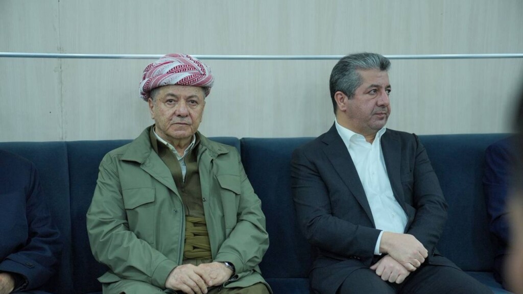 فيديو: مسعود ومسرور بارزاني في مراسم تشييع الشاب "ولات"