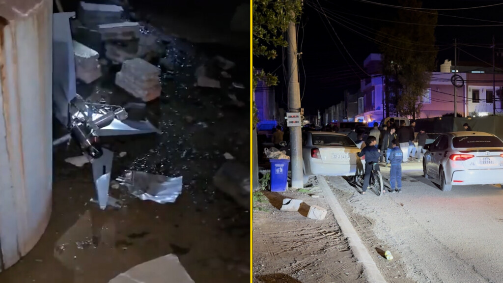 فيديو: سقوط طائرة مسيرة على أحد المنازل في أربيل