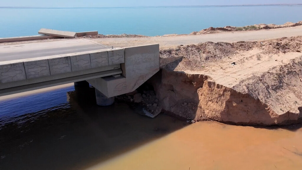 إغلاق طريق حمرين بالكامل بعد انهيارات مقلقة في أطول جسور العراق (فيديو)