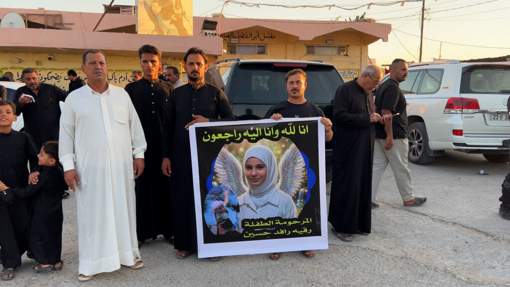 المشهد الأخير لقصة هزت القلوب.. "رقية" عادت للديار ودفنت في "جنة كربلاء"