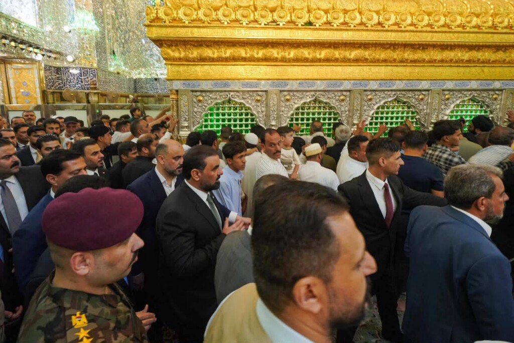 هيبت الحلبوسي يزور العتبة العلوية ومرقد الإمام علي في النجف (صور)